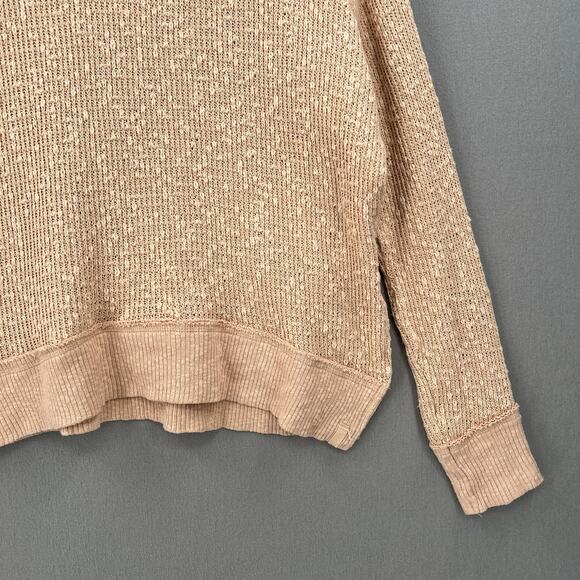 FREE PEOPLE Tommy Turtleneck Sweater Womens XS Peach Long Sleeve Nubby Knit NEW - Picture 9 of 16